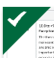 Canvas screen shot: green triangle with a white checkmark in the top right corner