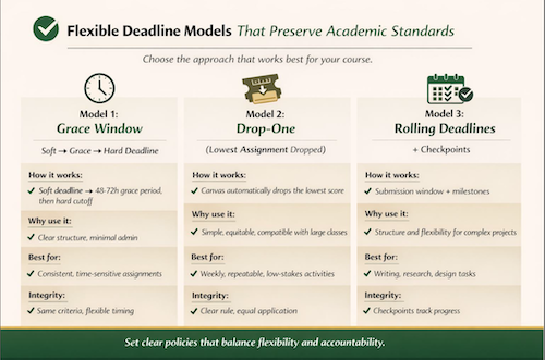 thumbnail image of PDF document outlining 3 models of flexible deadlines