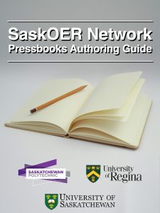SaskOER Pressbooks Guide- book cover